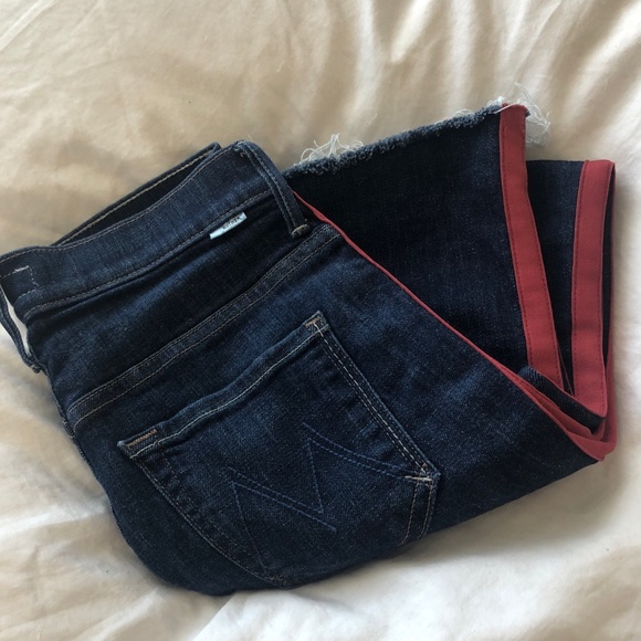 Mother Denim Insider Step Crop Fray Jeans - Picture 2 of 7